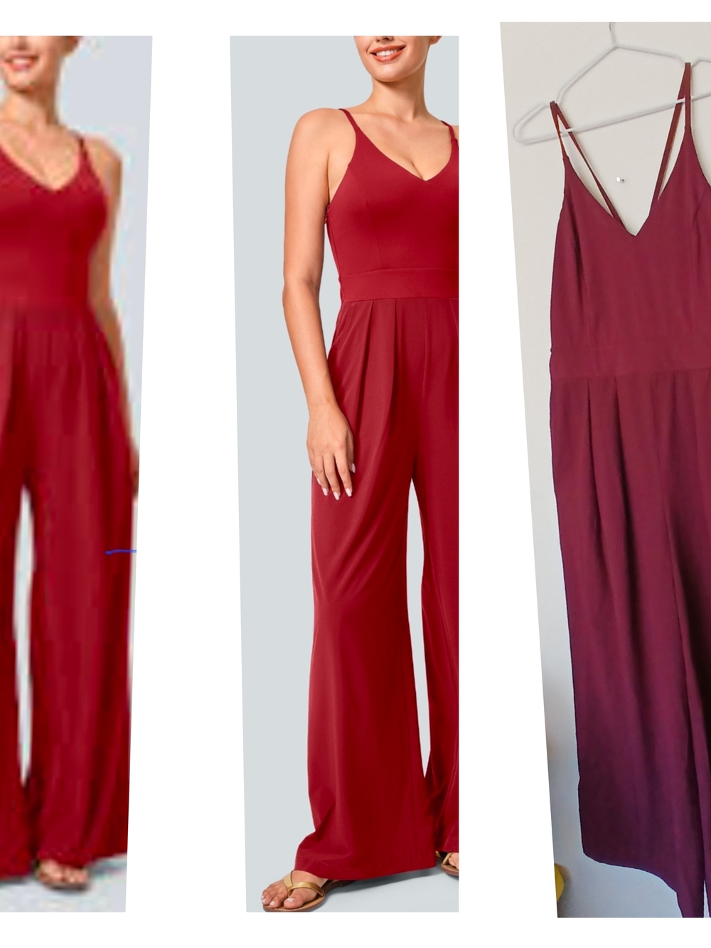HALARA Red Wide-Leg Jumpsuit Size Large - Picture 6 of 6
